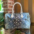 FENDI Bauletto Boston Ombre Canvas Satchel Bag