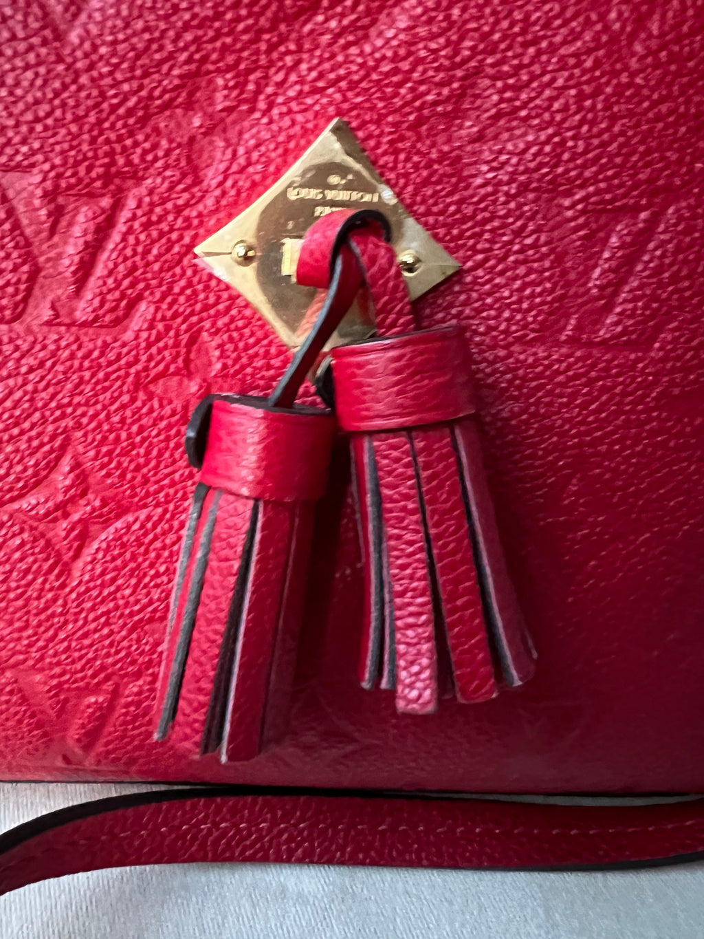 Louis Vuitton Saintonge Red Empreinte (RRP £1520)