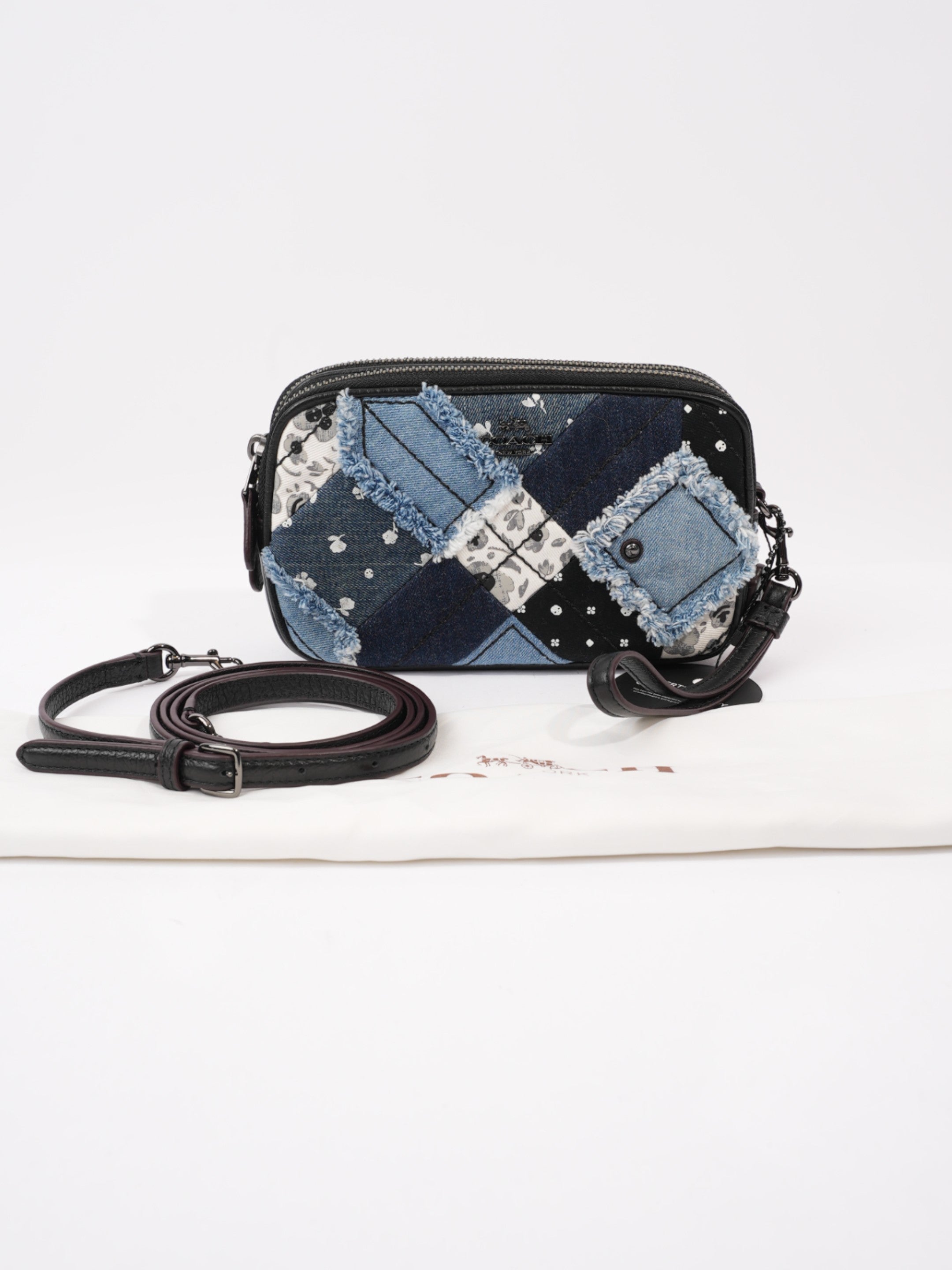 Coach Jes with Americana Patchwork Black / Blue Leather