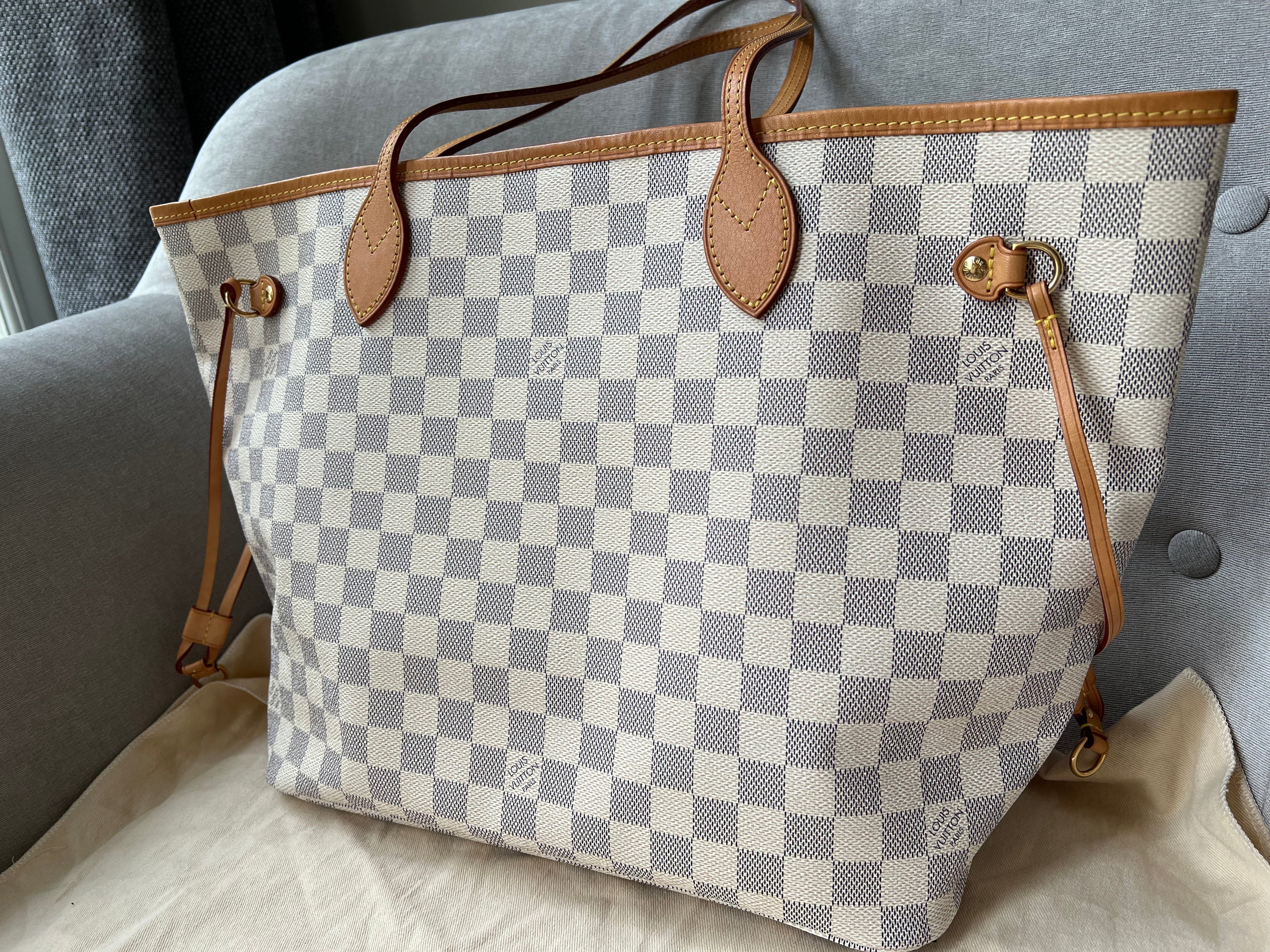 Louis Vuitton Neverfull MM  Damier Azur (RRP £1,410)