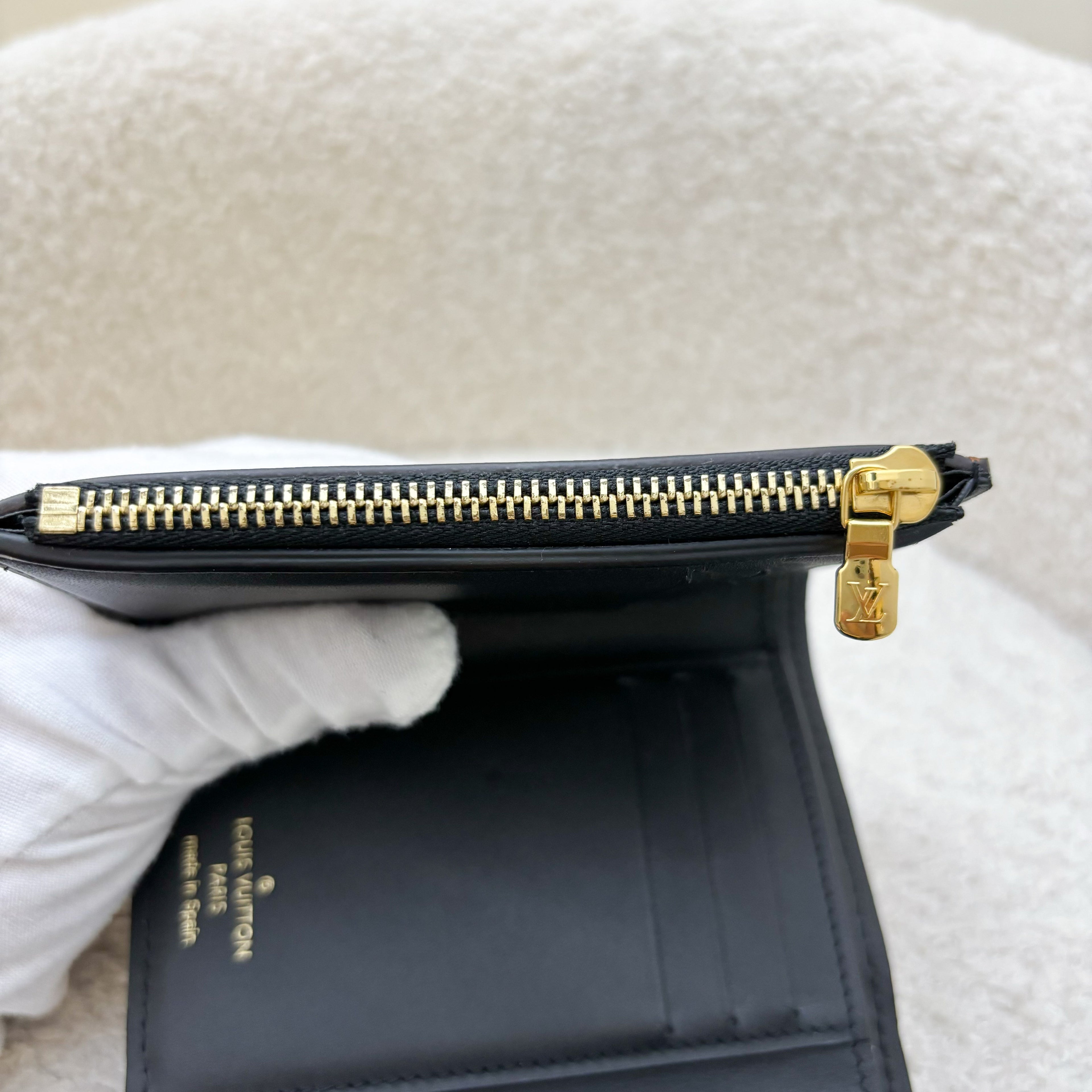 LV Dauphine Compact Wallet in Reverse Monogram, Monogram Canvas and GHW