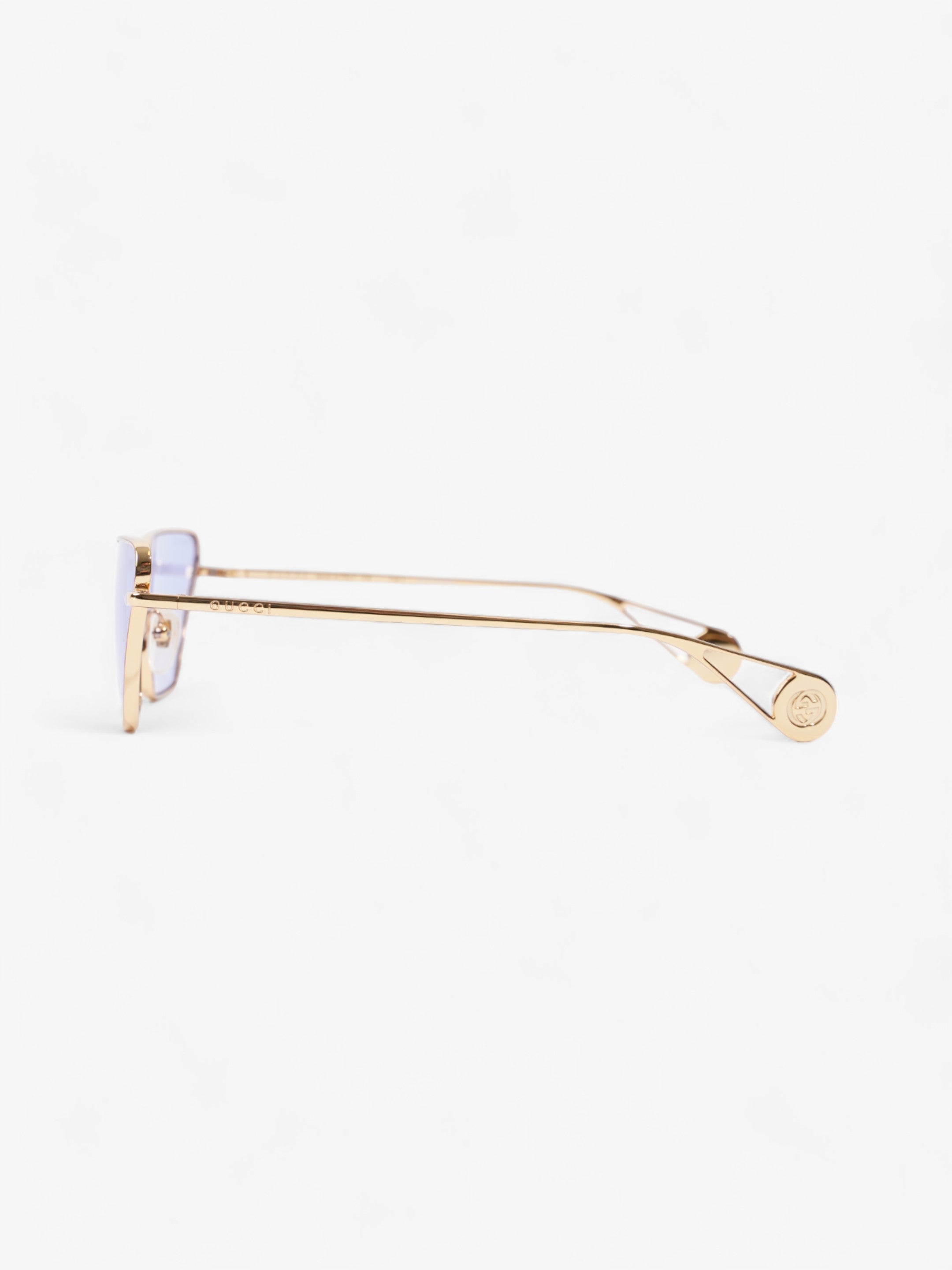 Gucci Cat-Eye Frame Blue / Gold Acetate 140mm