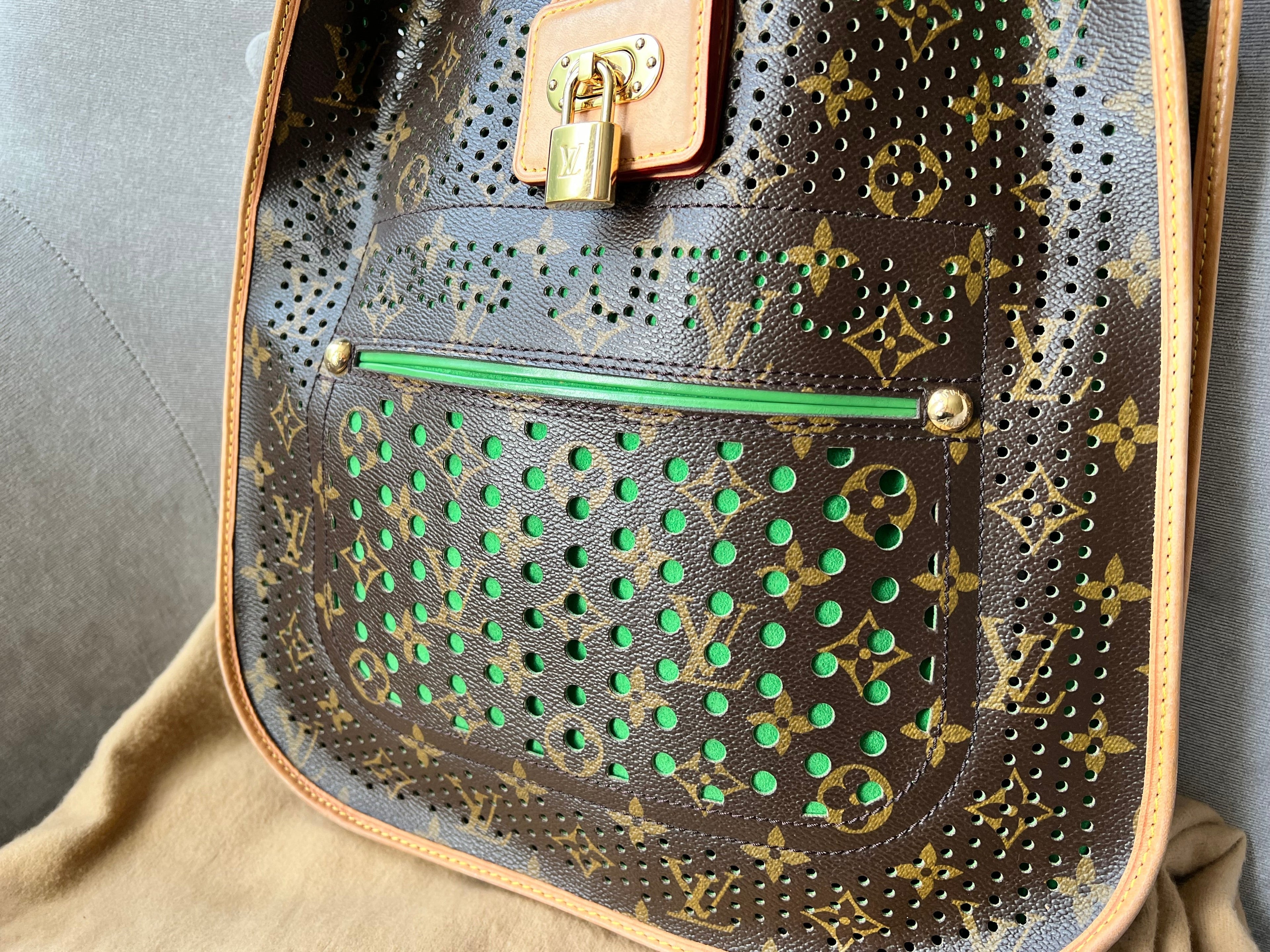 Louis Vuitton Perforated Monogram Green Musette Bag