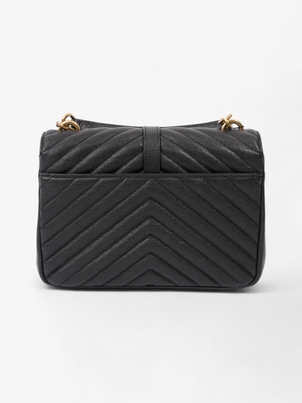 Saint Laurent College Black Lambskin Leather Medium
