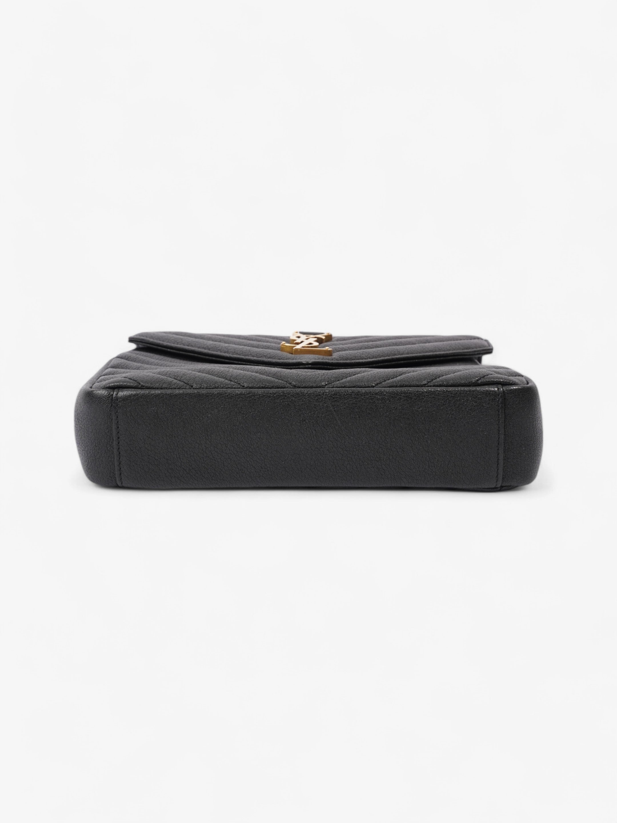 Saint Laurent College Black Lambskin Leather Medium