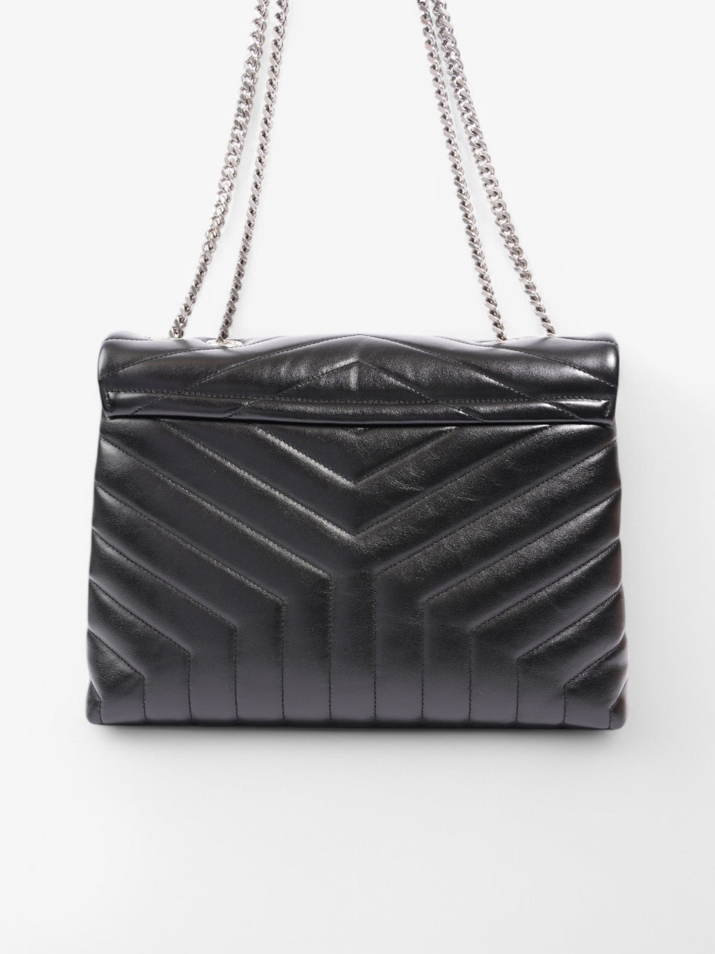 Saint Laurent Lou Lou Black Lambskin Leather Large