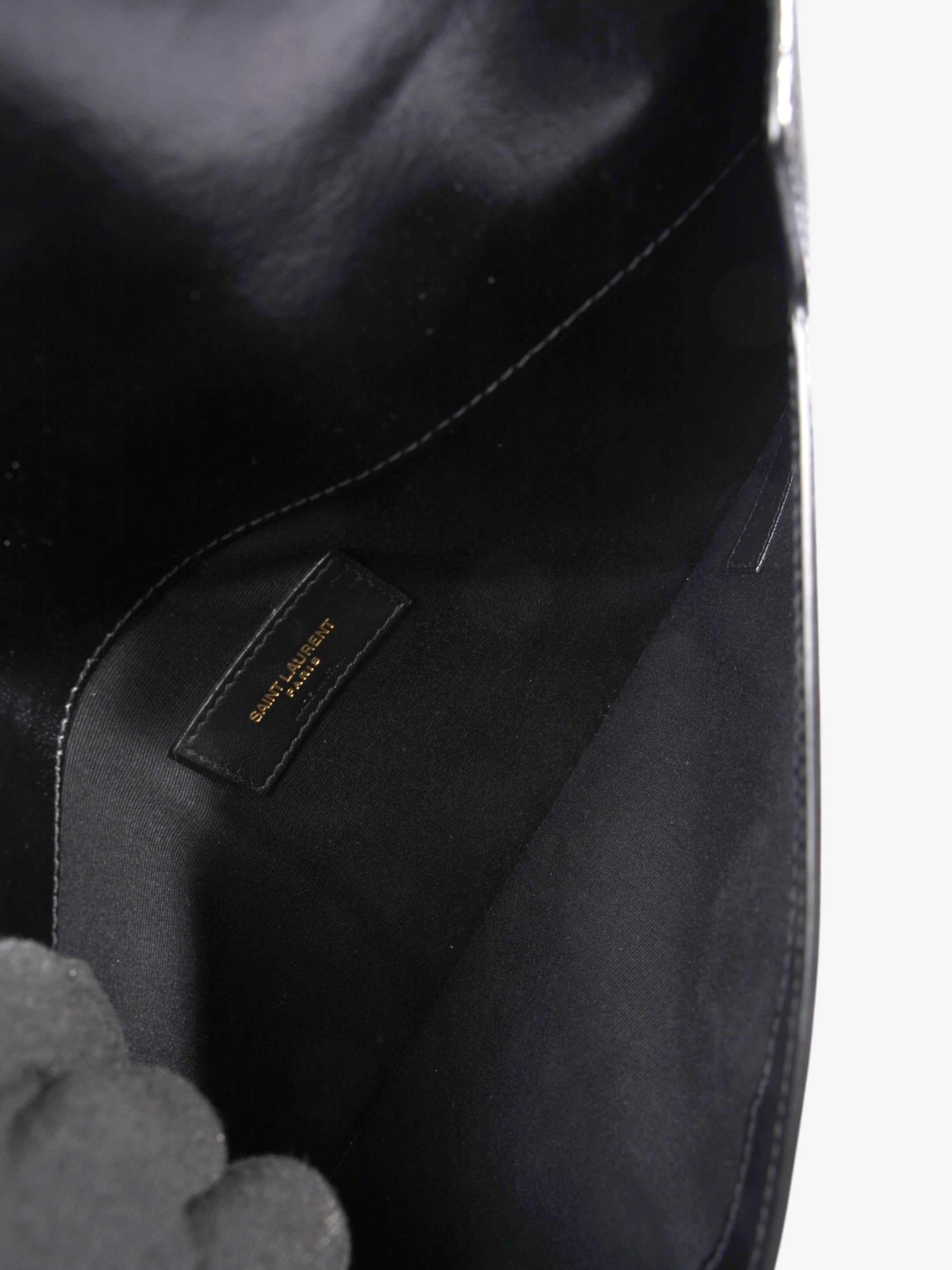 Saint Laurent Uptown Pouch Black Leather