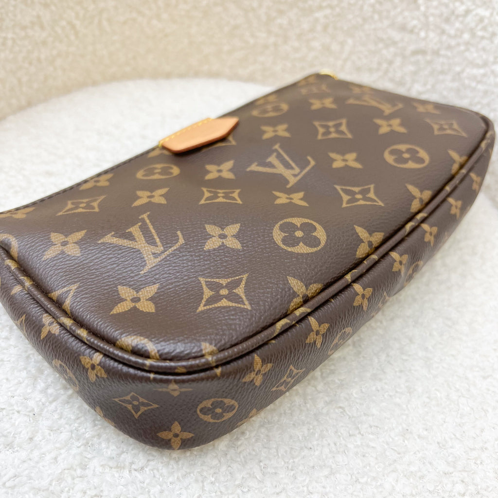 LV Multi Pochette Accessoires MPA Larger Pochette in Monogram Canvas GHW + LV Short Leather Strap
