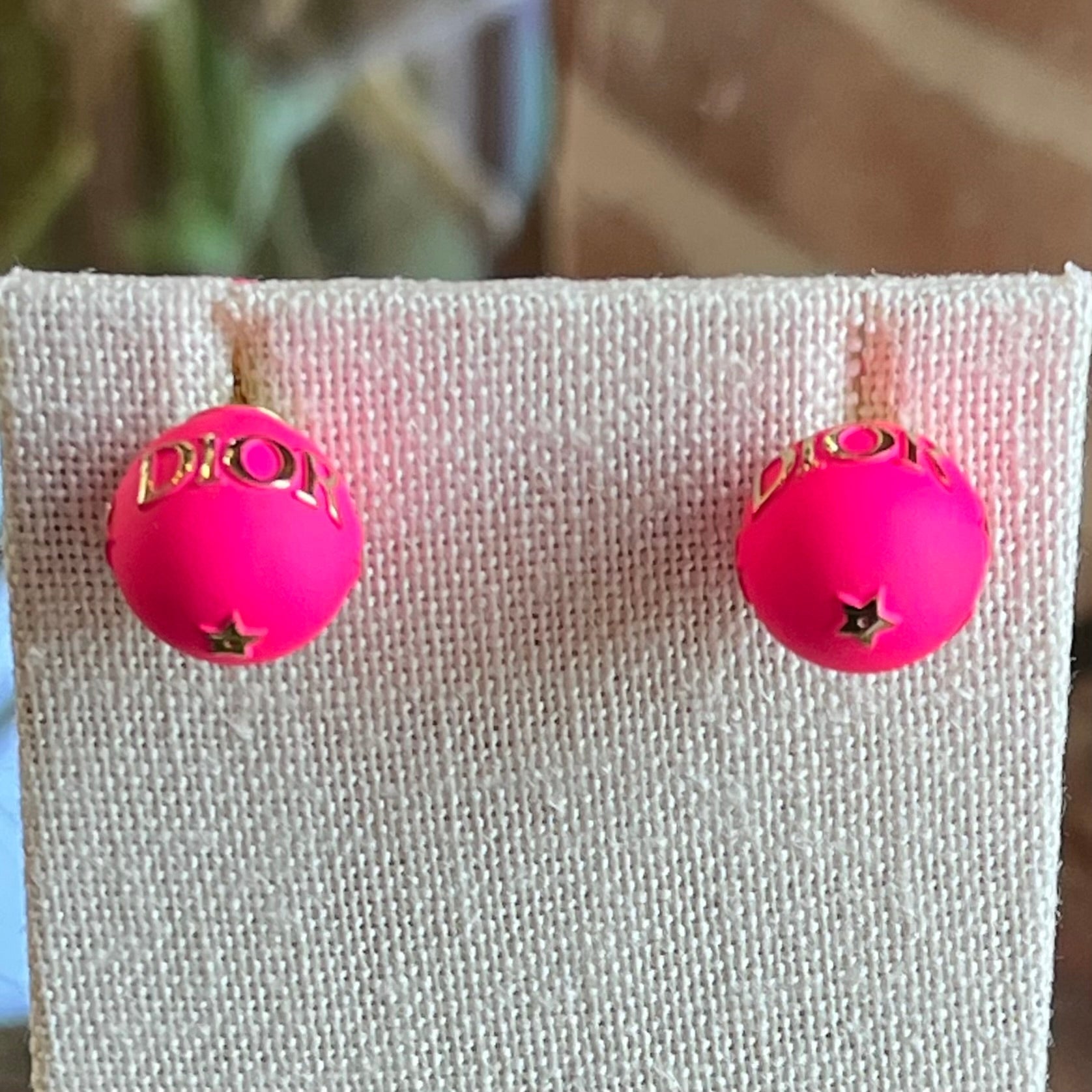 DIOR Tribales Pink Star Earrings