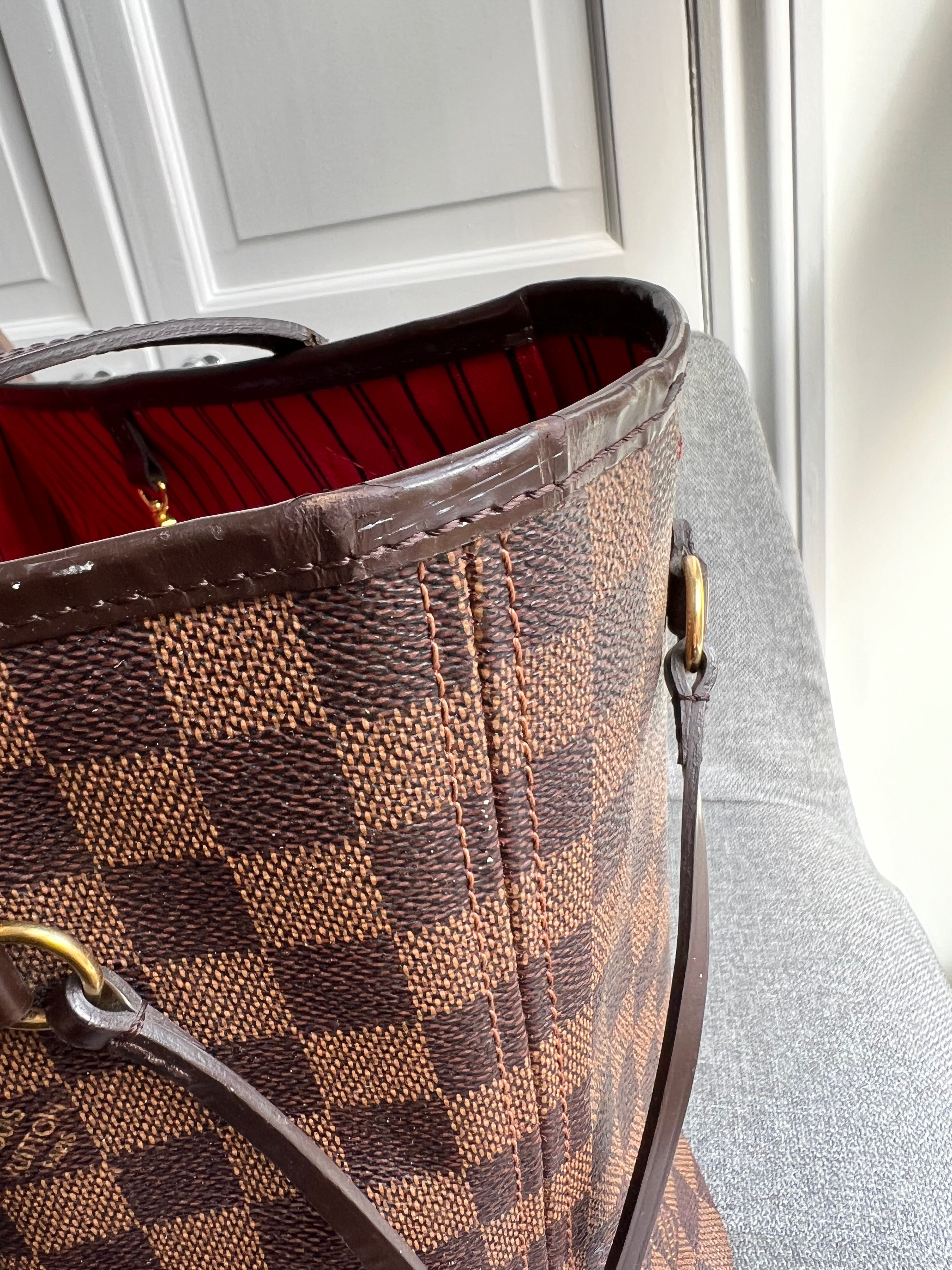 Louis Vuitton Neverfull MM Damier Ebene Cherry Interior (RRP £1,410)