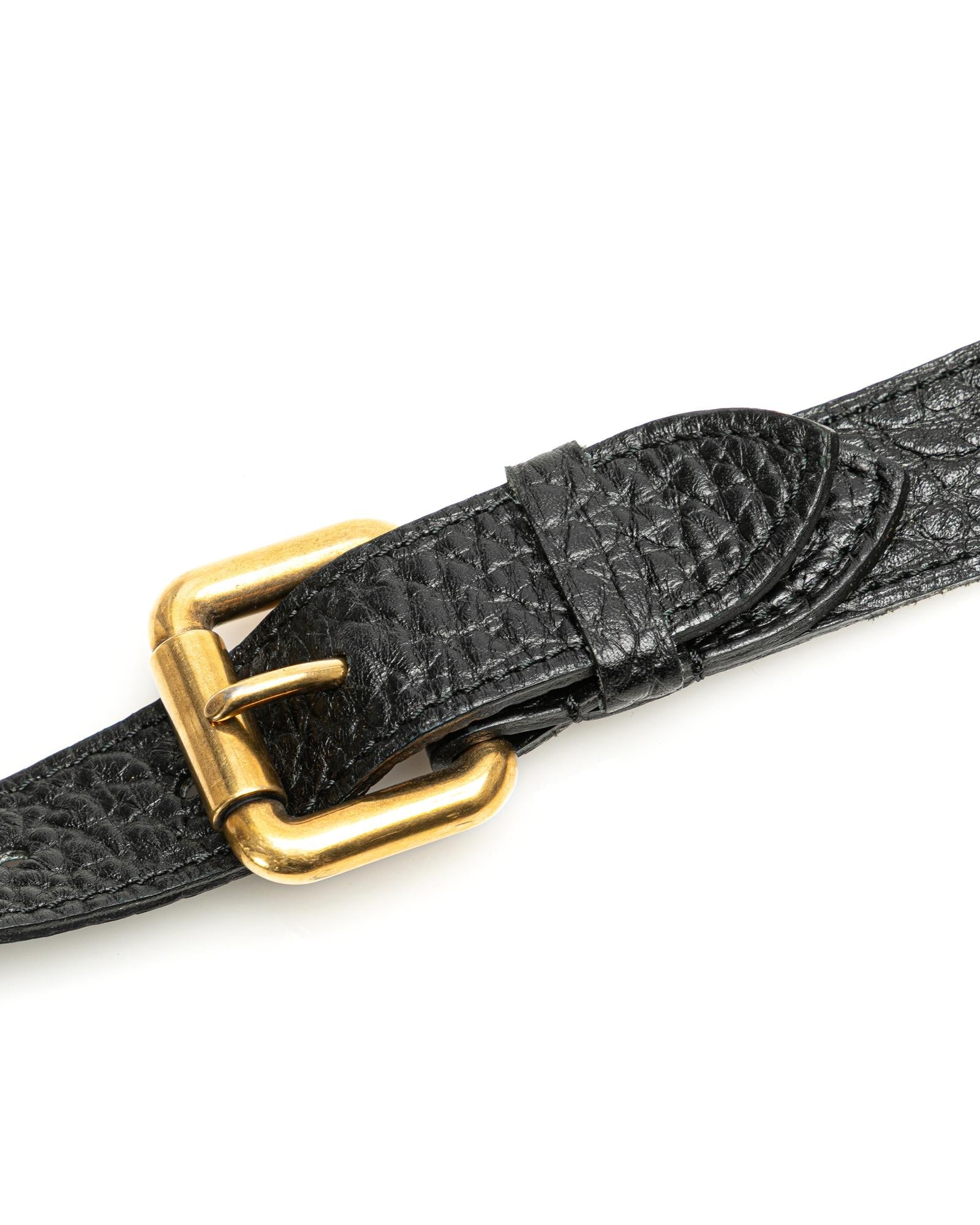 Monogram Denim Neo Cabby GM with Leather Trim and Top Zip Closure