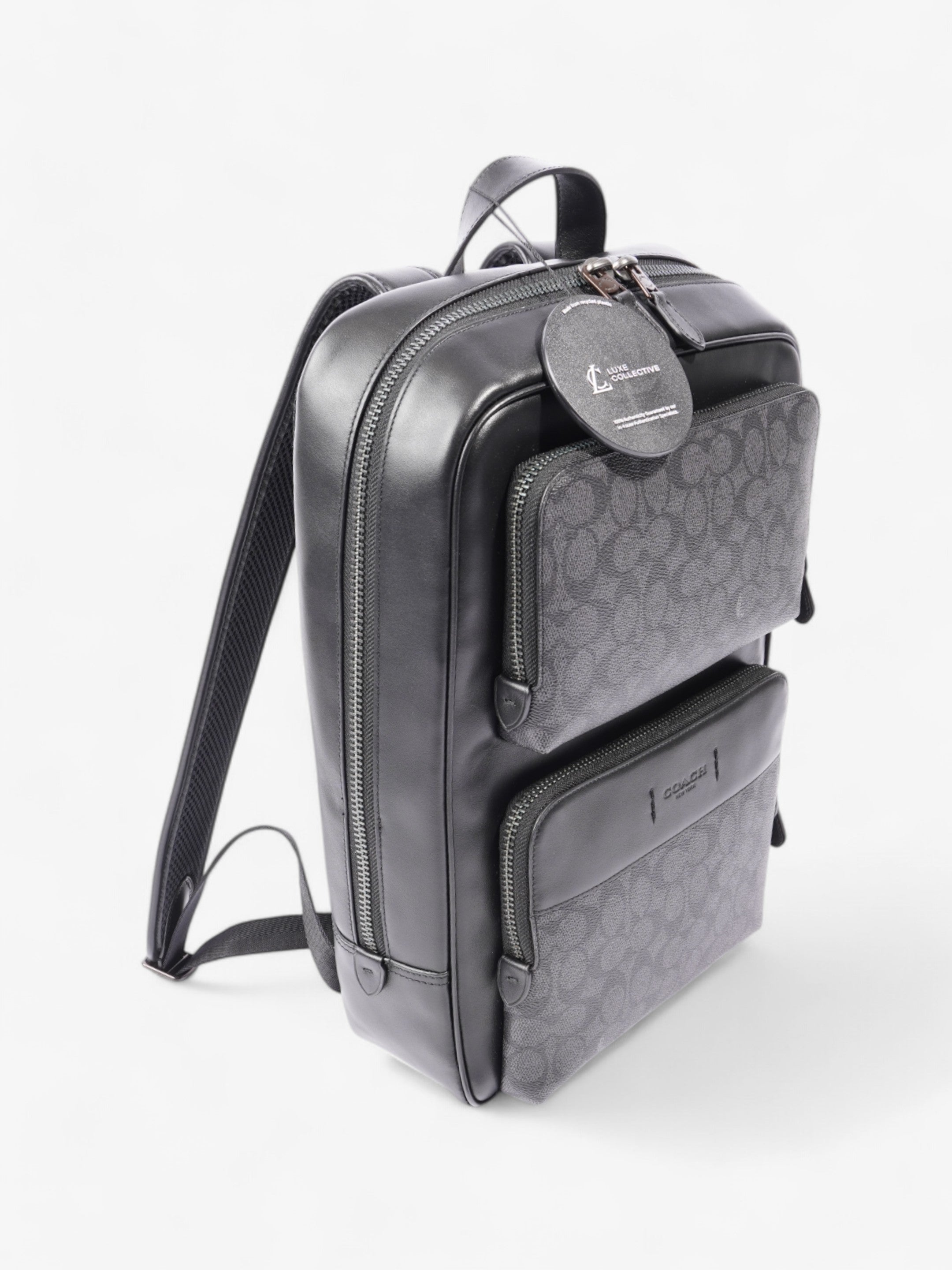 Coach Gotham Backpack Black Coated Canvas