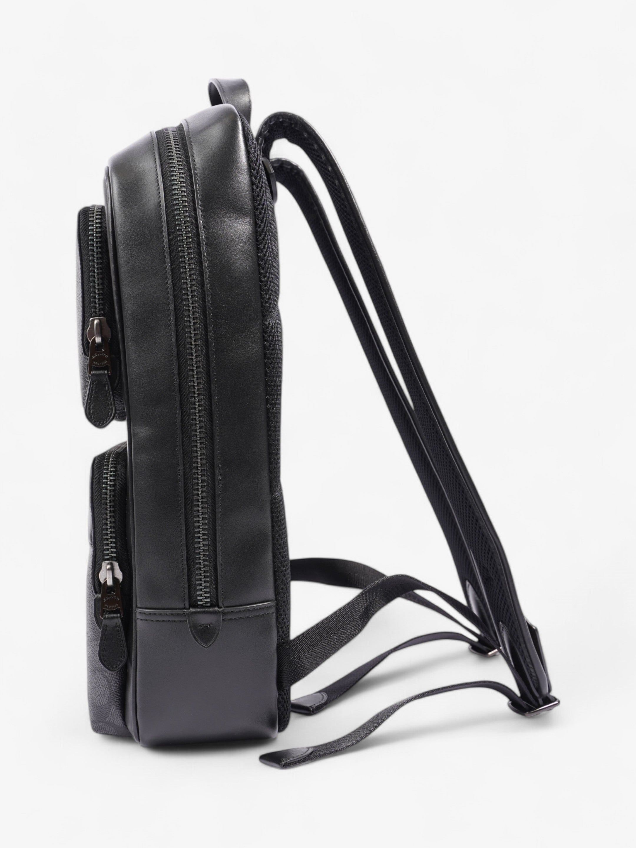 Coach Gotham Backpack Black Coated Canvas