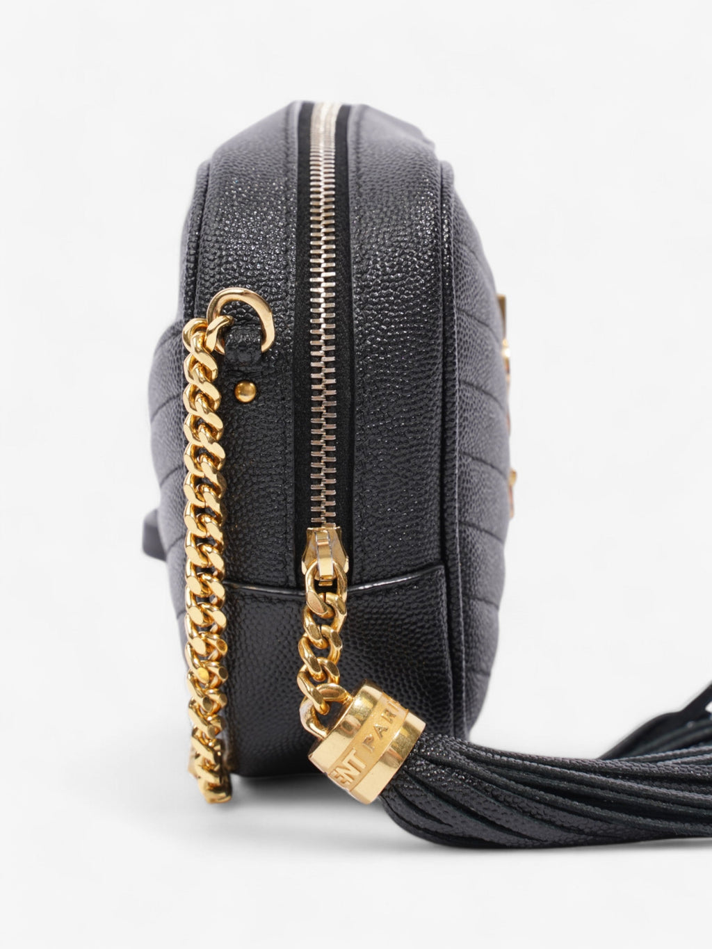 Saint Laurent Lou Camera Bag Black Grained Leather Mini
