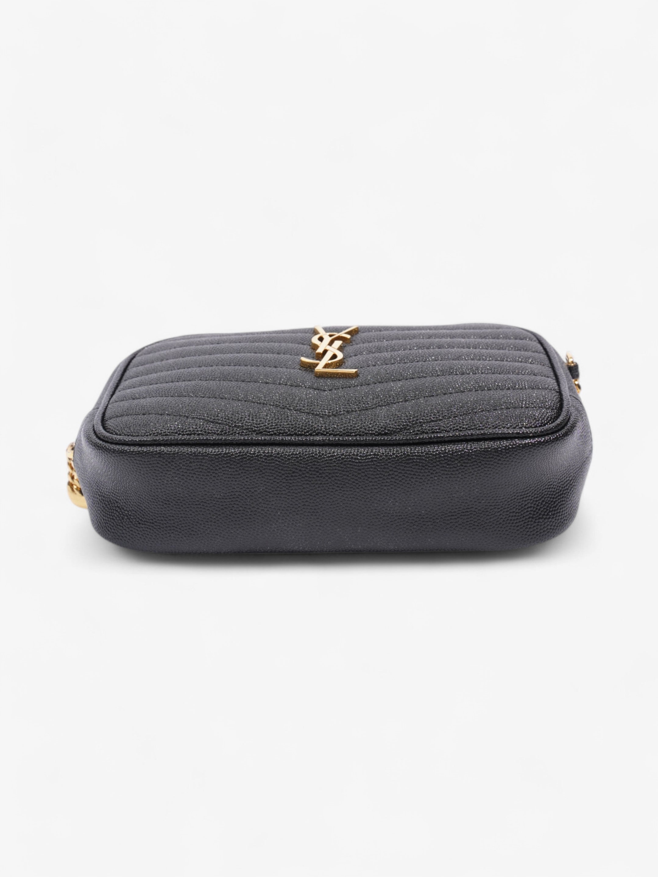 Saint Laurent Lou Camera Bag Black Grained Leather Mini