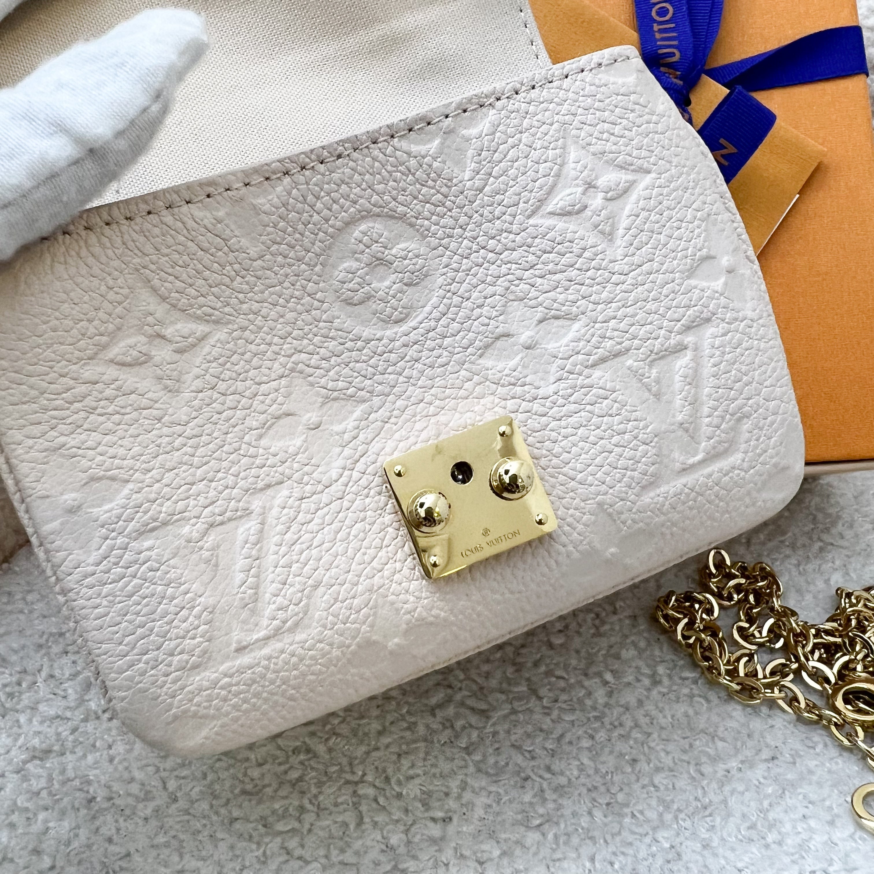 LV Micro Metis in Cream Empreinte Leather and GHW