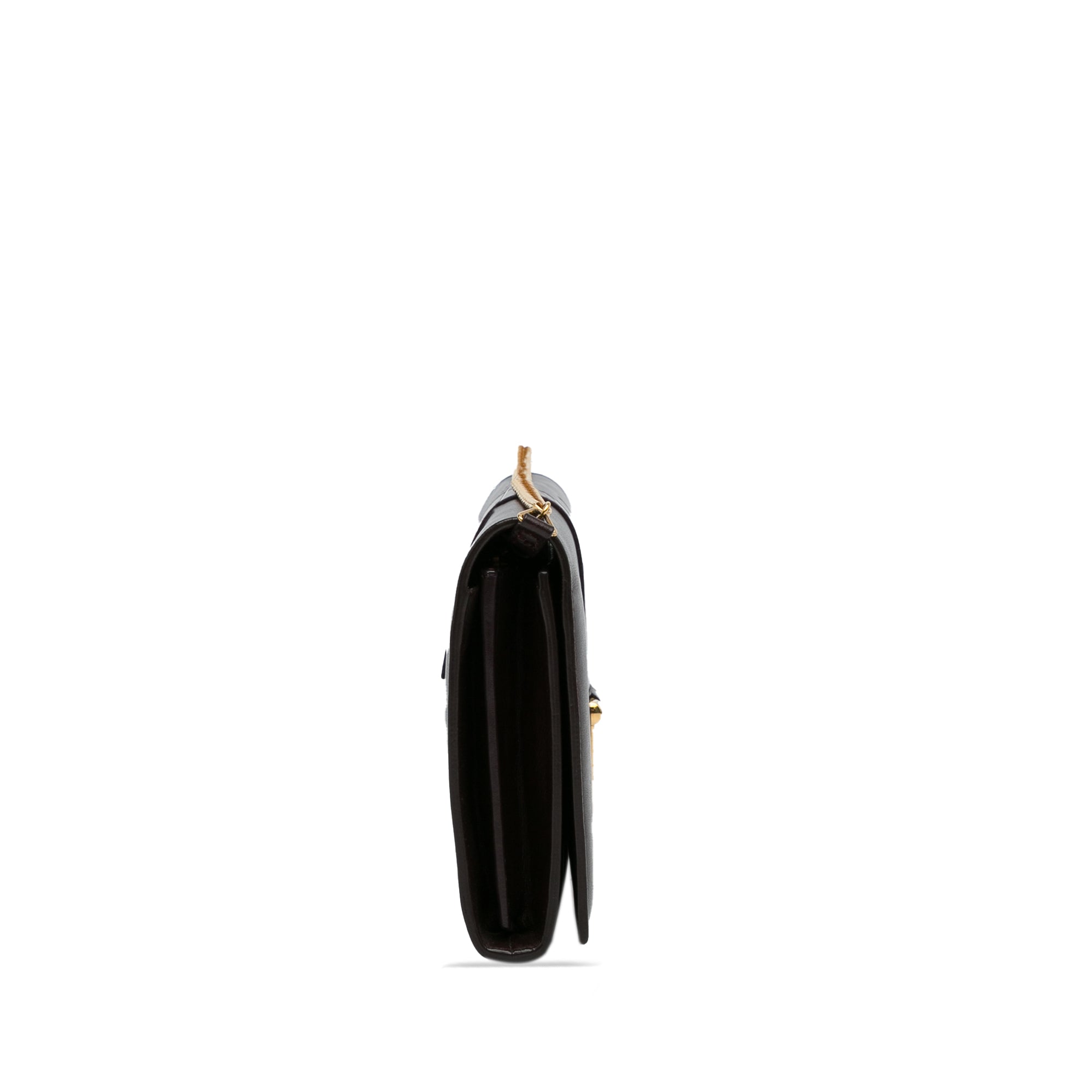 Yves Saint Laurent Chyc Ligne Wallet on Chain Brown