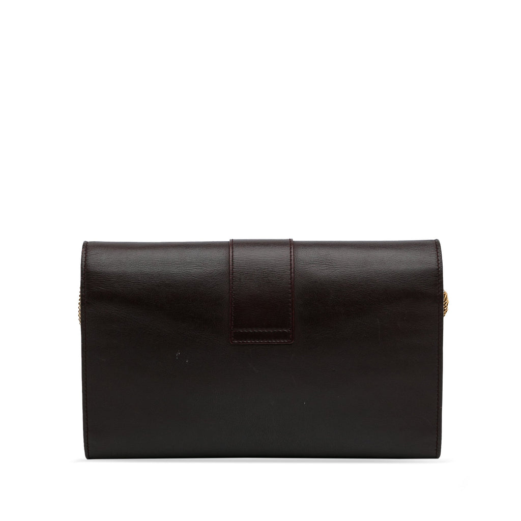 Yves Saint Laurent Chyc Ligne Wallet on Chain Brown