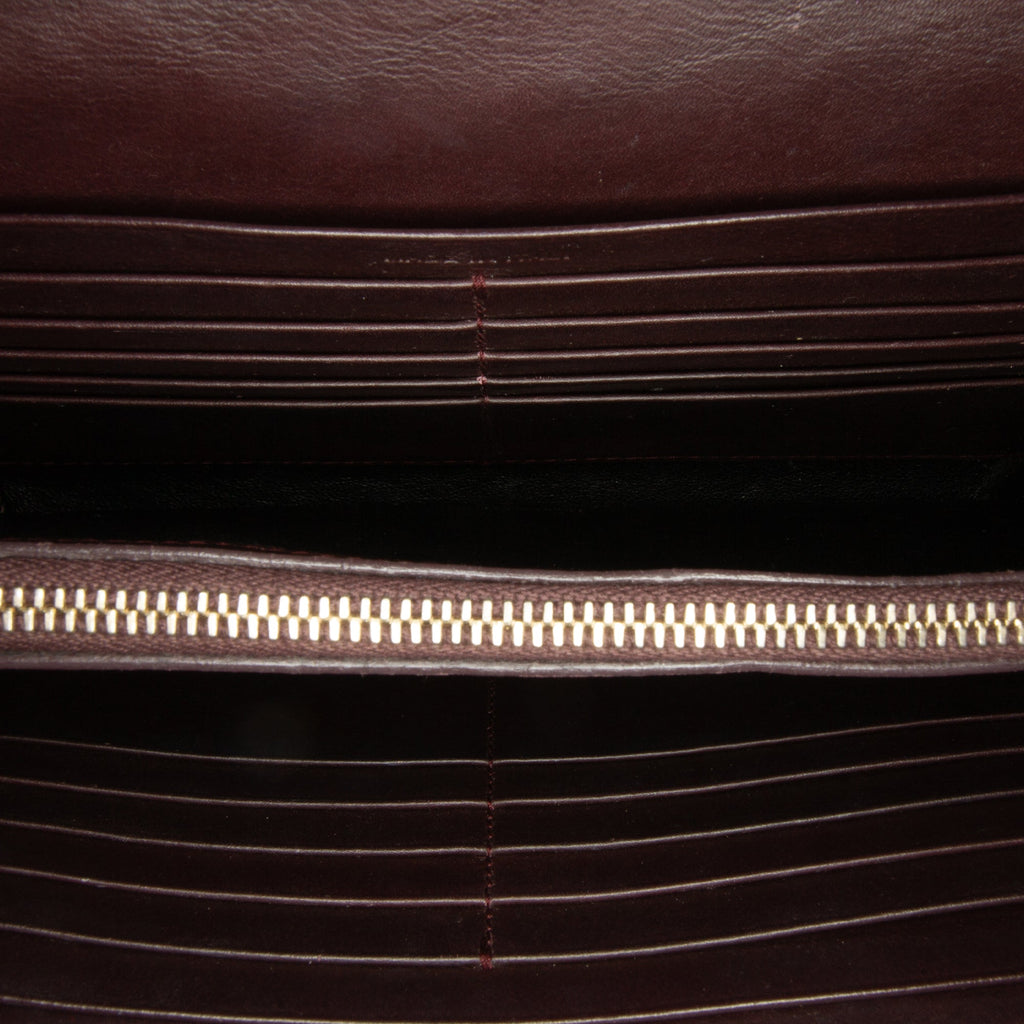 Yves Saint Laurent Chyc Ligne Wallet on Chain Brown