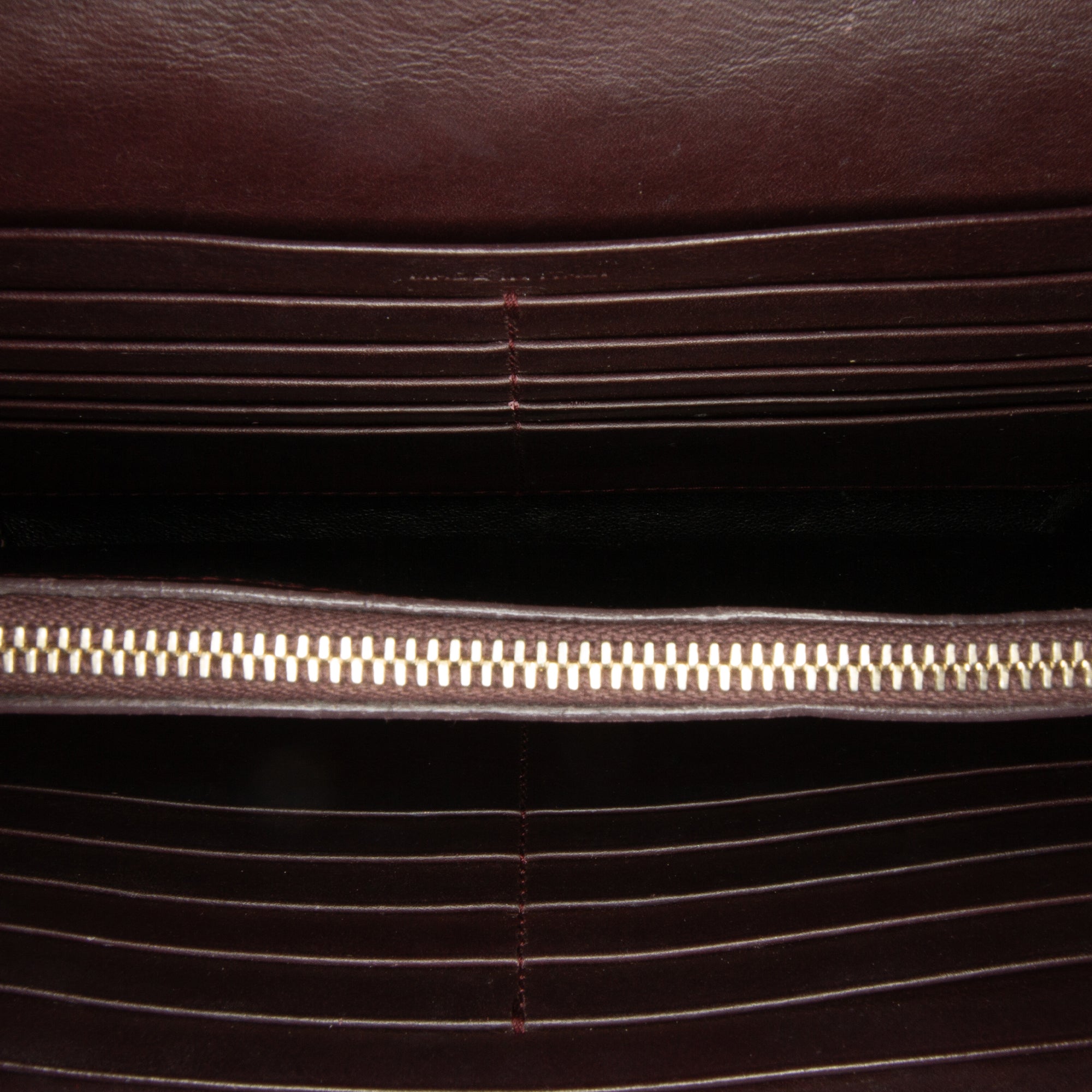 Yves Saint Laurent Chyc Ligne Wallet on Chain Brown