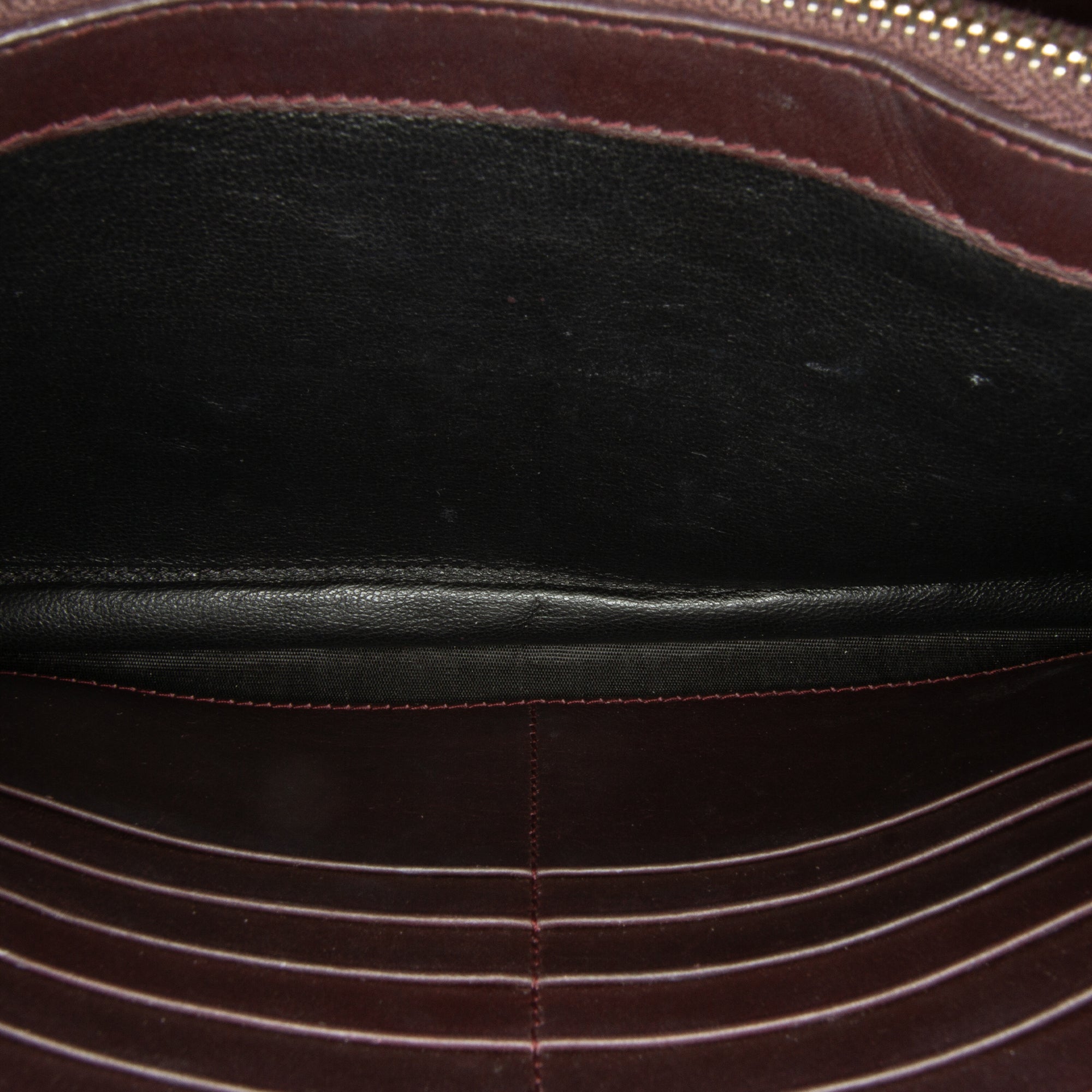 Yves Saint Laurent Chyc Ligne Wallet on Chain Brown