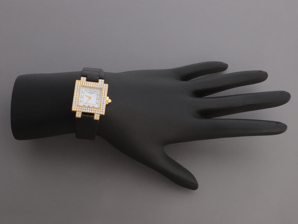 Chaumet 18K Yellow Gold Diamond Ladies Watch 20mm