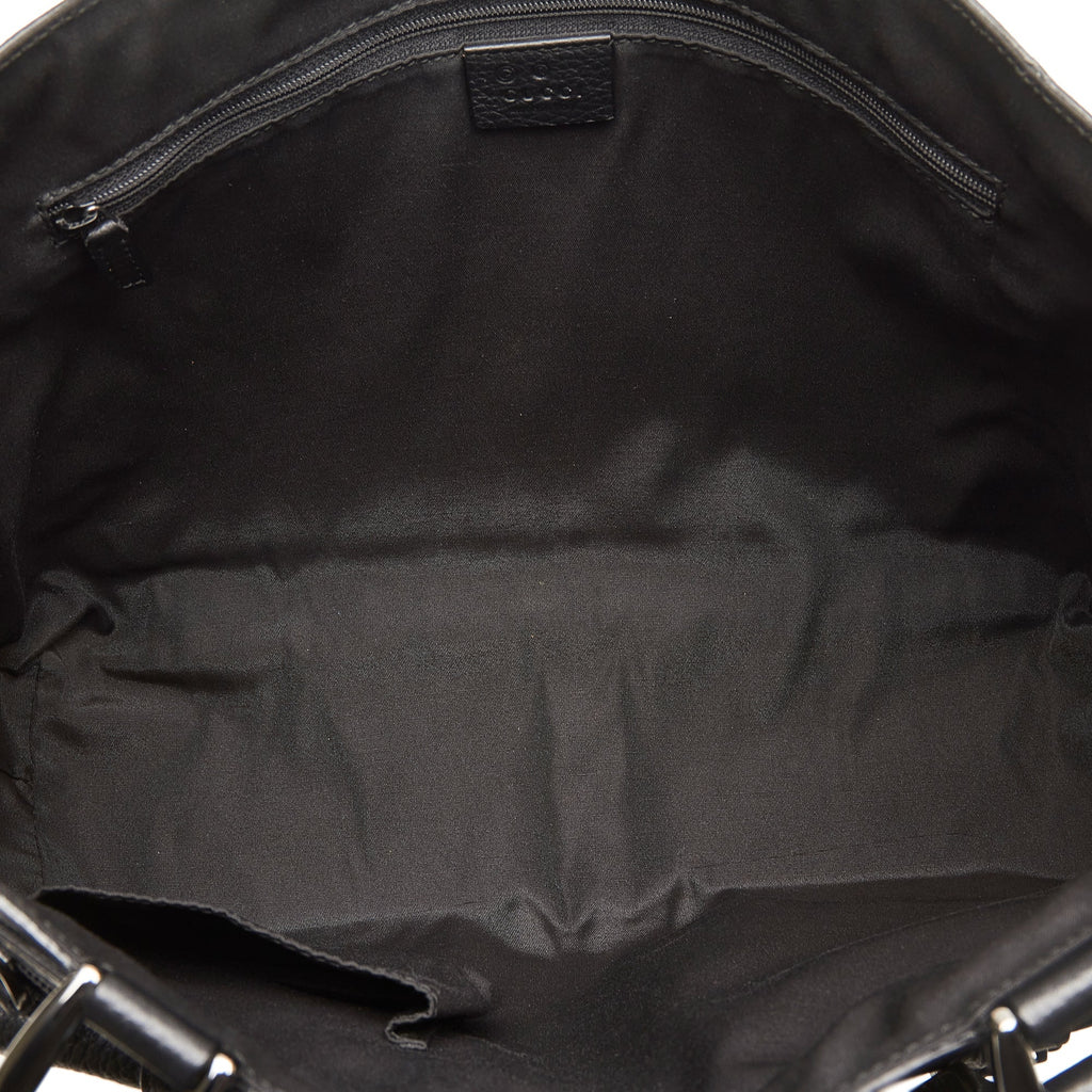Gucci Abbey D-Ring Tote Bag Black GG Canvas