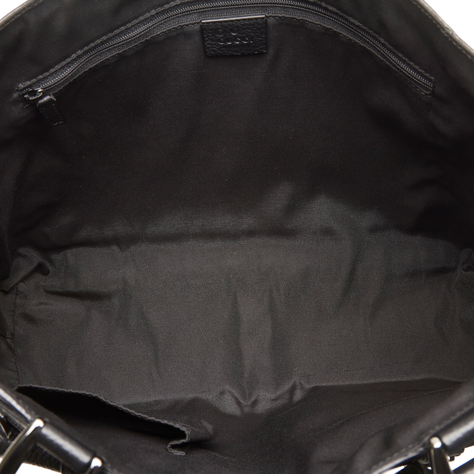 Gucci Abbey D-Ring Tote Bag Black GG Canvas