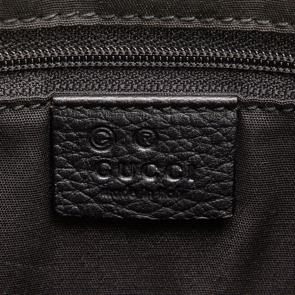 Gucci Abbey D-Ring Tote Bag Black GG Canvas