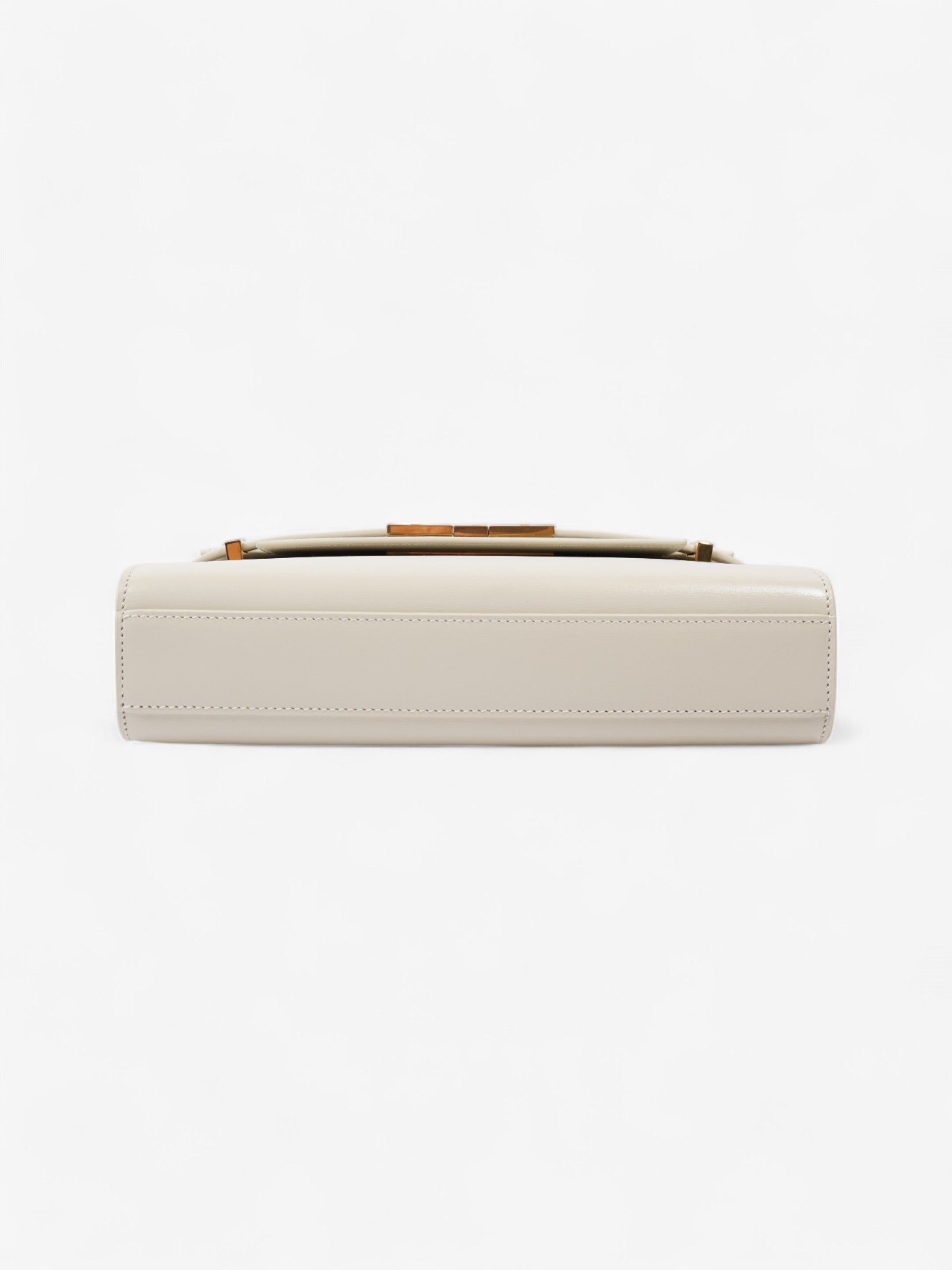 Saint Laurent Manhattan Blanc Vintage Calfskin Leather Small