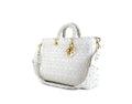 DIOR LADY DIOR BRAIDED LEATHER LARGE TOTE BAG