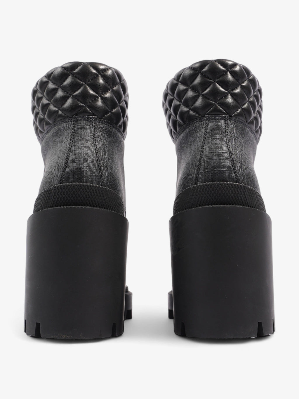 Gucci GG Ankle Boot 5.5cm Black Coated Canvas EU 39 UK 6