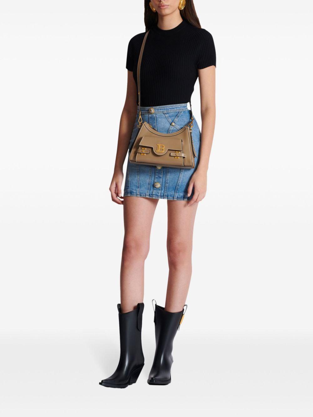 BUZZ TAUPE HOBO BAG GOLDEN LOGO