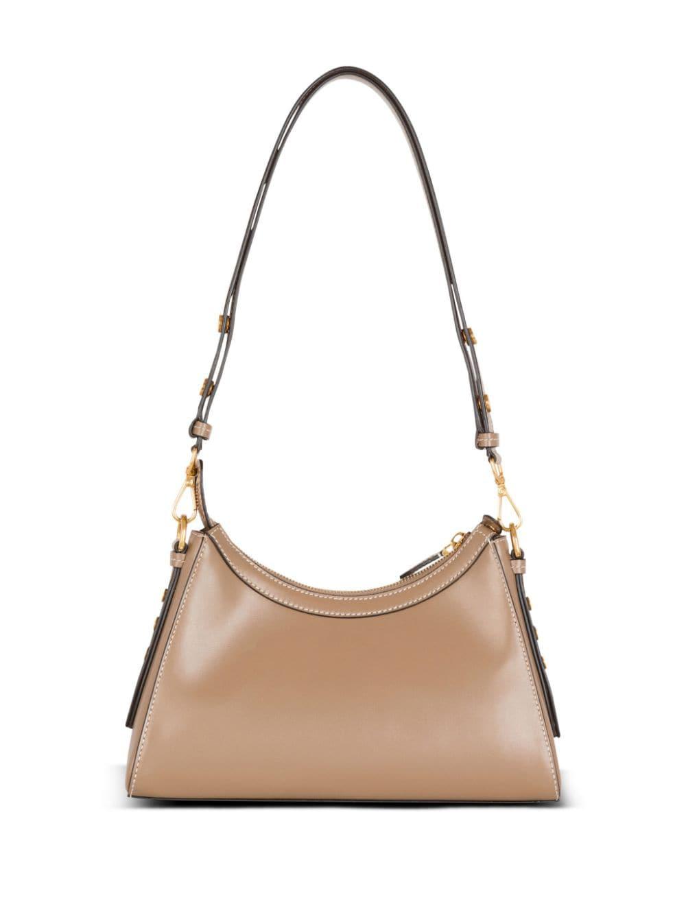 BUZZ TAUPE HOBO BAG GOLDEN LOGO