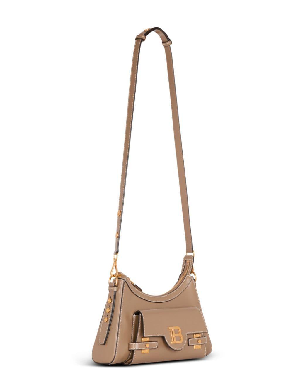BUZZ TAUPE HOBO BAG GOLDEN LOGO