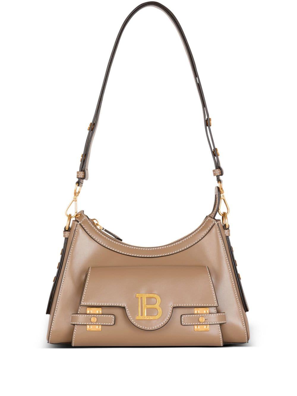 BUZZ TAUPE HOBO BAG GOLDEN LOGO