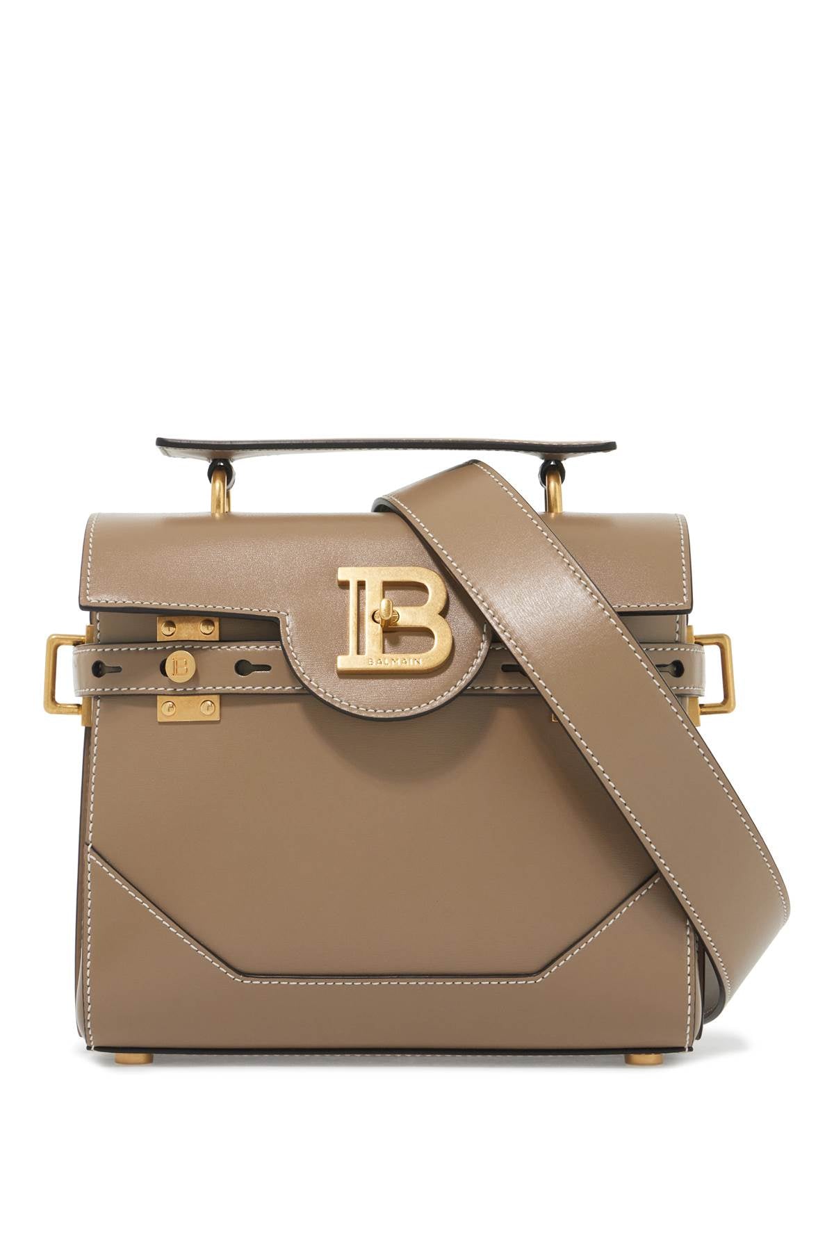 BUZZ 23 TAUPE BAG GOLDEN LOGO