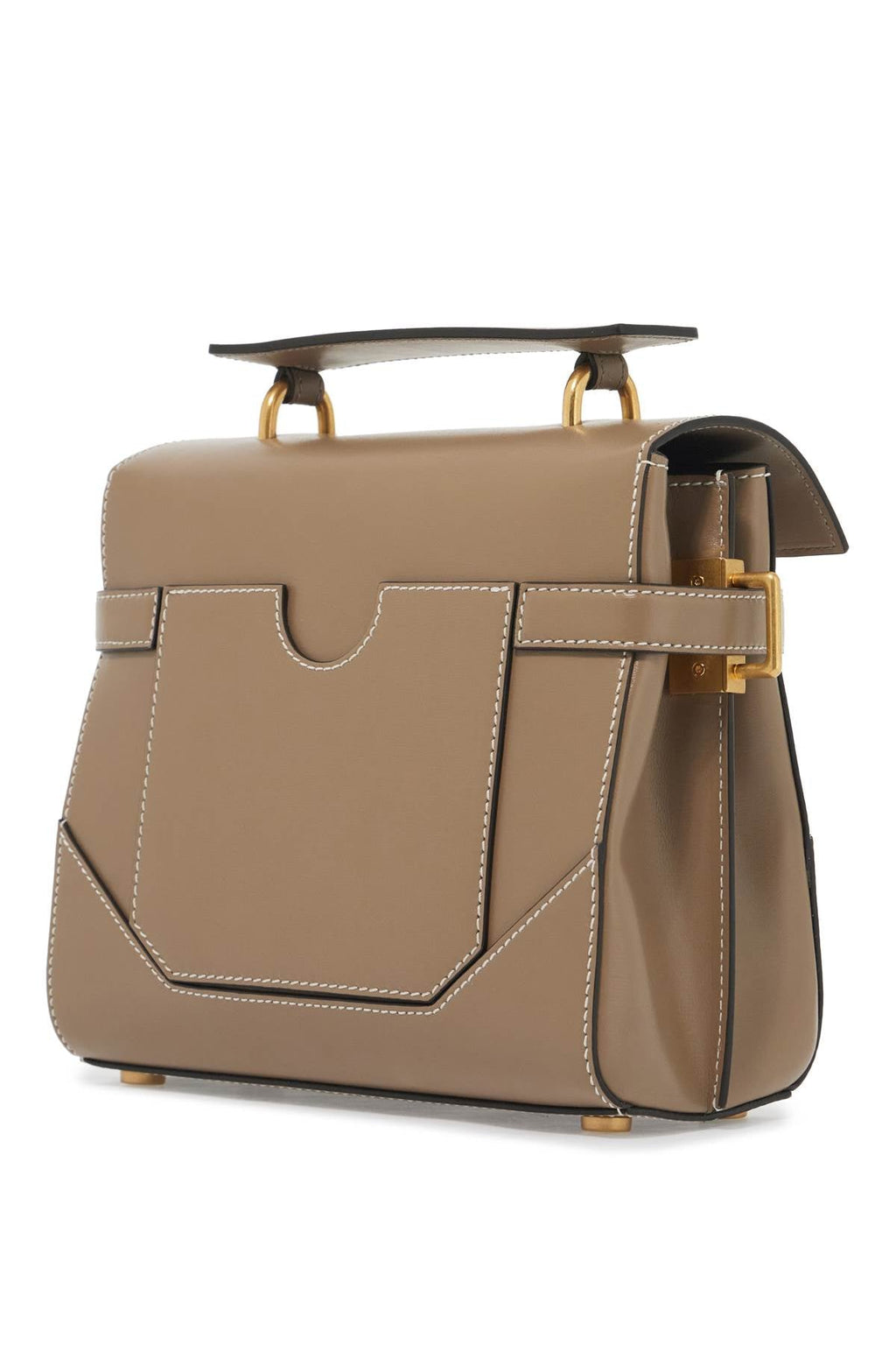 BUZZ 23 TAUPE BAG GOLDEN LOGO