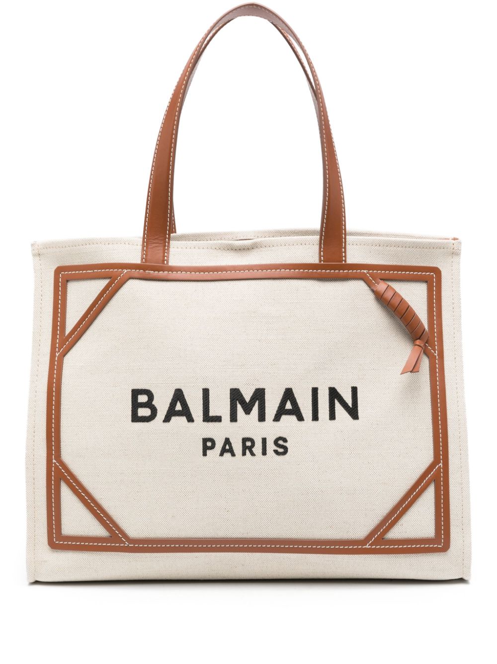 B-ARMY MEDIUM CANVAS AND LEATHER TOTE BAG