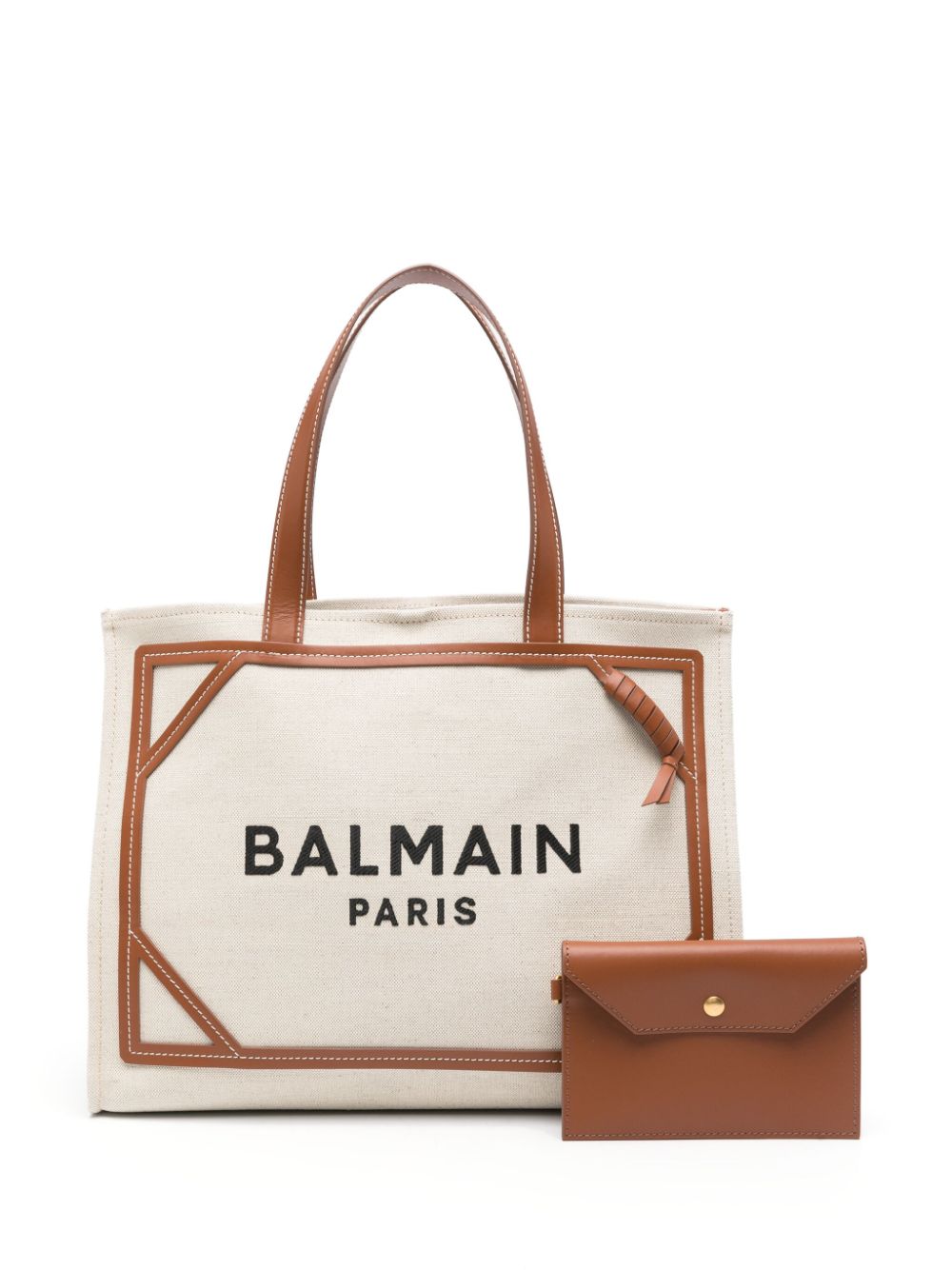 B-ARMY MEDIUM CANVAS AND LEATHER TOTE BAG