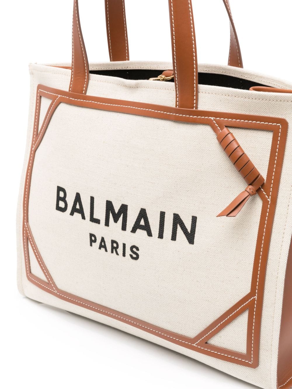 B-ARMY MEDIUM CANVAS AND LEATHER TOTE BAG