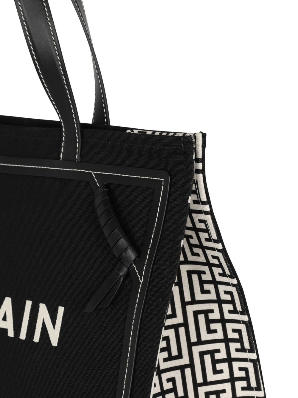B-ARMY MEDIUM CANVAS AND LEATHER TOTE BAG