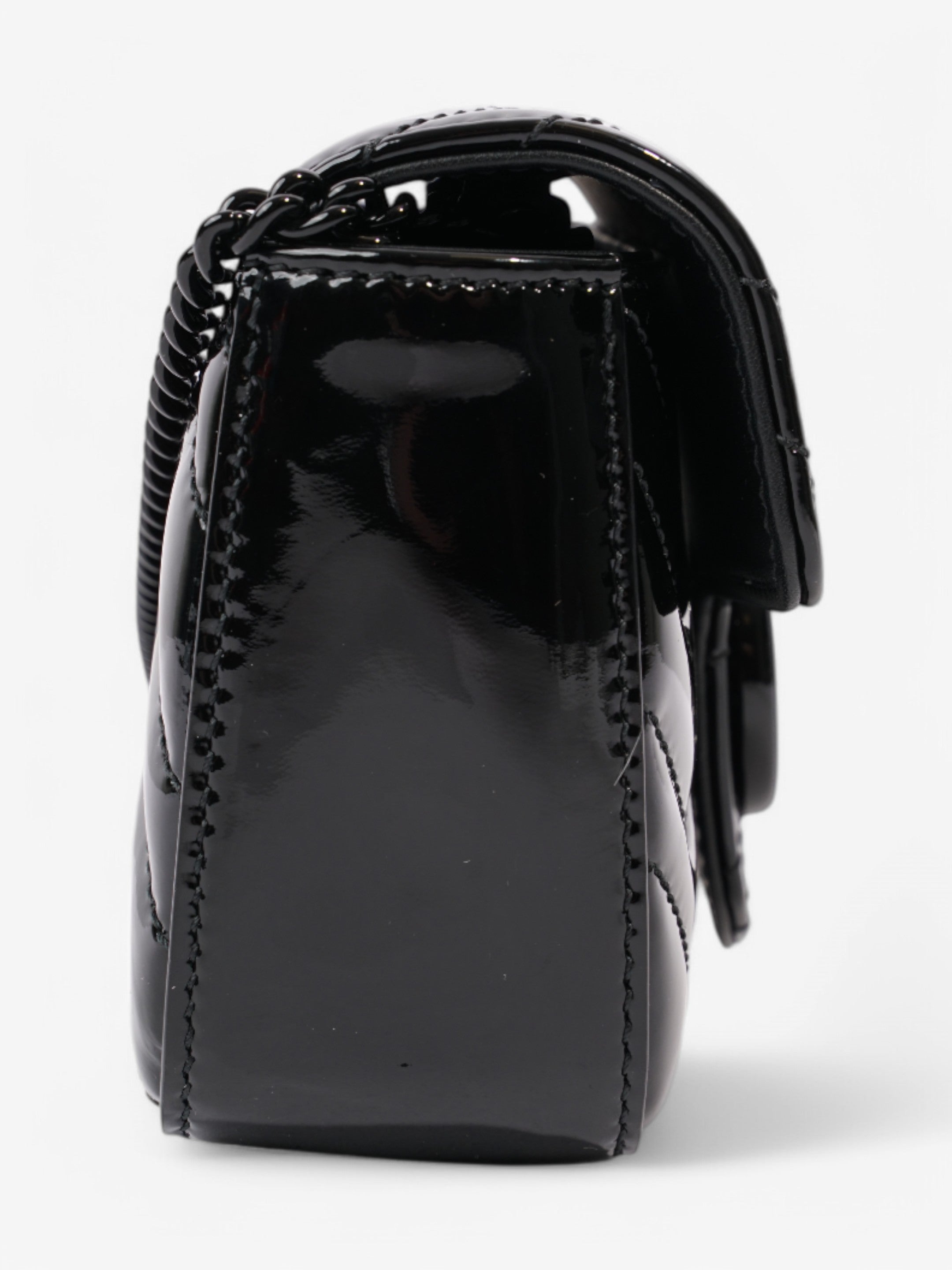 Gucci GG Marmont Black Patent Leather Super Mini