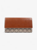 Gucci Continental Wallet Brown / GG Supreme Calfskin Leather