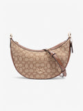 Coach Aria Shoulder Bag Beige  / Brown Canvas