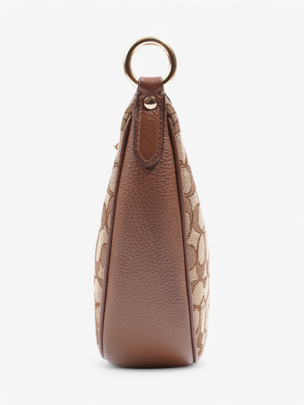 Coach Aria Shoulder Bag Beige  / Brown Canvas