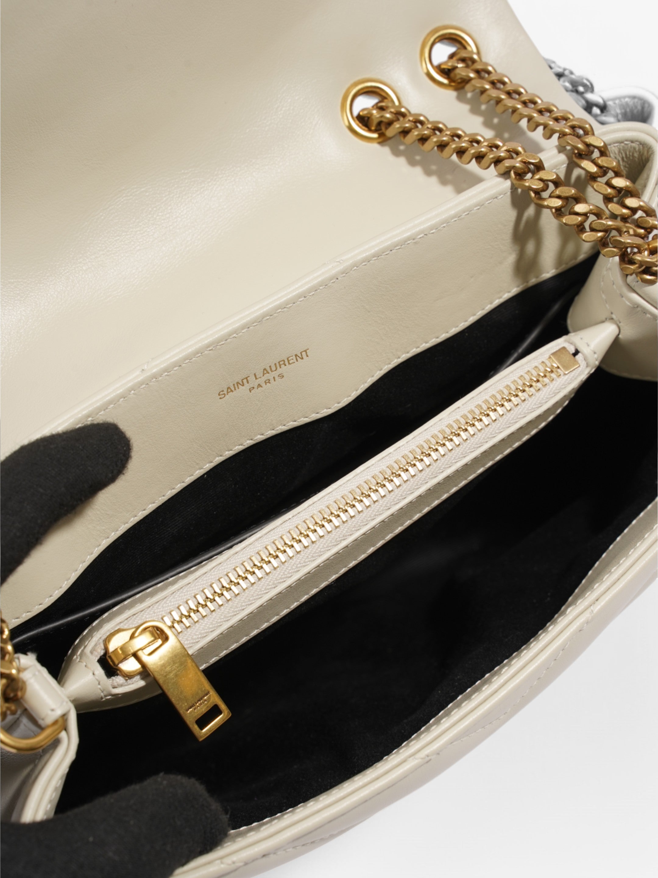 Saint Laurent LouLou White  Leather Small