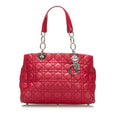 Dior Lady Dior Soft Shopper Small Red Cannage Quilted Leather