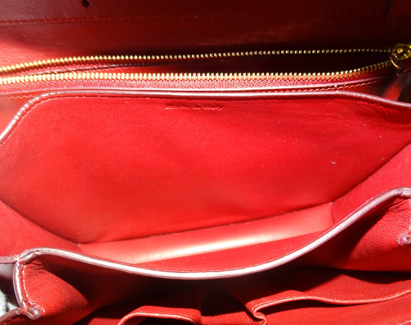 Celine Medium Classic Bag In Box Calfskin Red GH