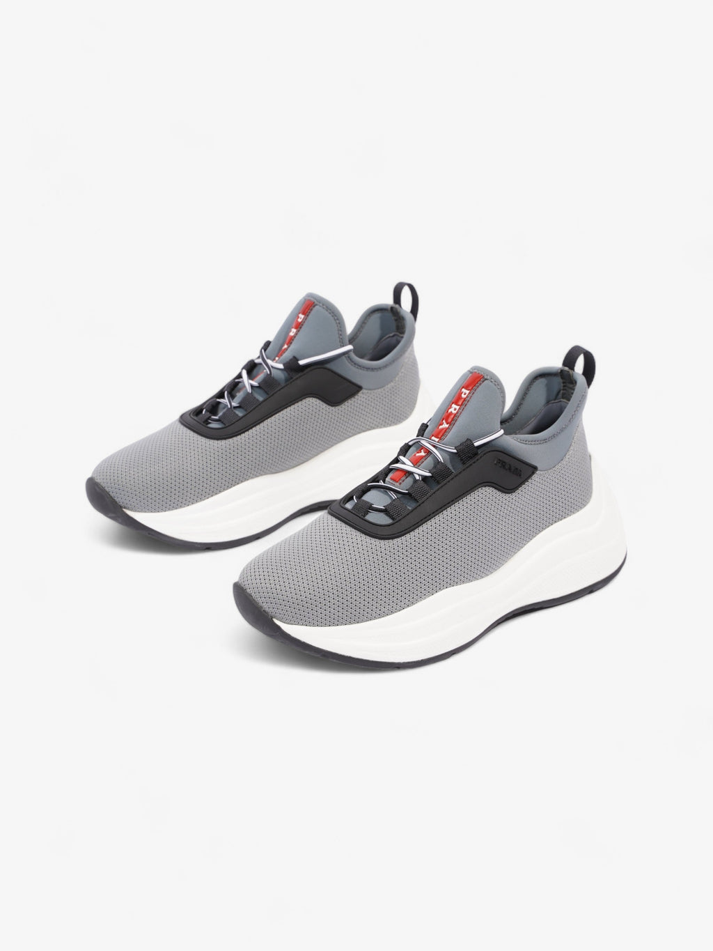 Prada Womens Neoprene Grey / White / Black EU 35 / UK 2
